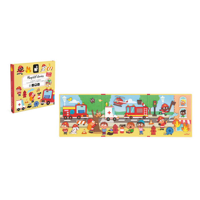 Magnetyczna układanka Strażacy Magneti'stories J05453 Janod