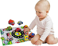 Mata z miękkimi samochodzikami - miasto, KA10665-K's Kids, zabawki dla najmłodszych, autka, maty edukacyjne