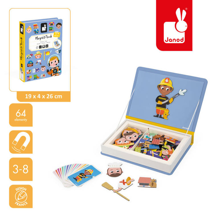 Układanka magnetyczna dla dzieci Zawody Magnetibook Janod J02597