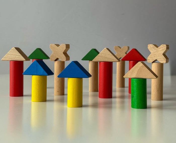 Klocki drewniane zestaw 300 elementów Mumbee 53324