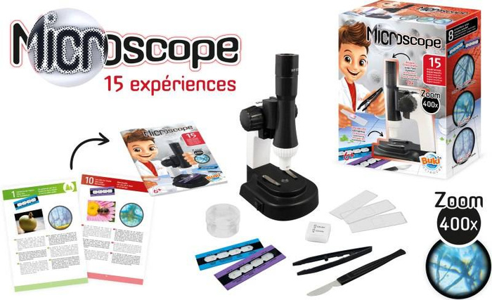 Nauka i zabawa dla dzieci Mikroskop 15 doświadczeń MR400 Buki
