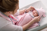 Okrycie kąpielowe Błękit LL3271-Lullalove, wyprawka dla niemowlaka