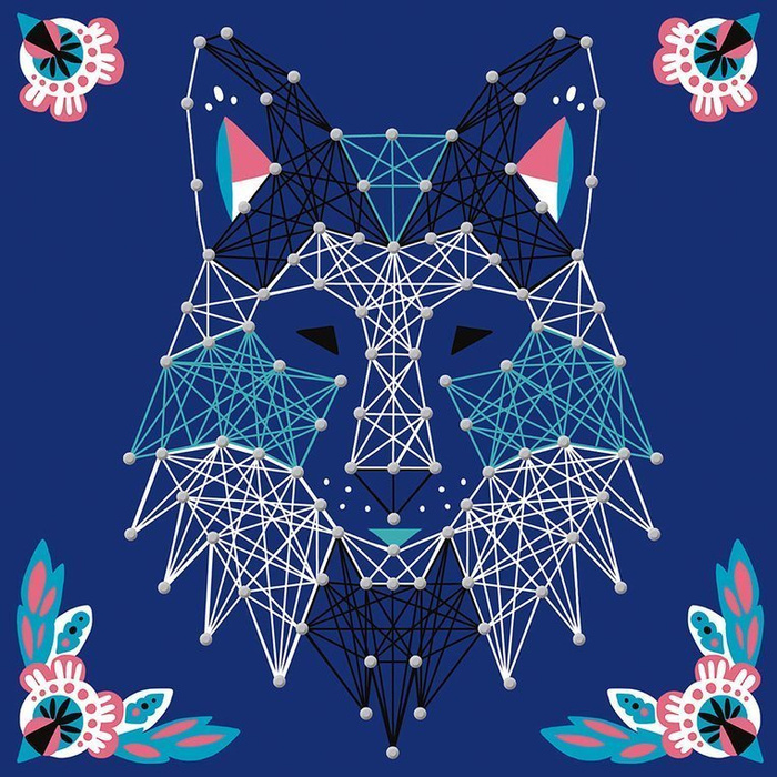 Zestaw kreatywny String Art Zwierzęta 8+, Janod J07912