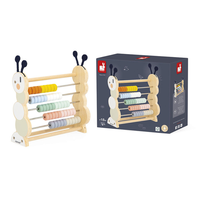 Drewniane liczydło Gąsienica Sweet Cocoon Janod J04014 Liczydła dla dzieci