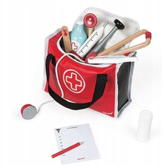 Zestaw dla dzieci zostanę lekarzem 10 el J06513-Janod, zabawki mały lekarz