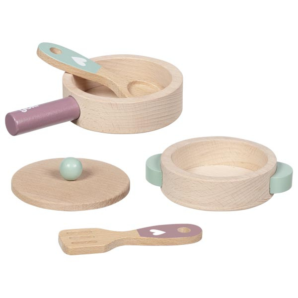 Metalowe garnki do zabawy 51509- Goki, akcesoria kuchenne dla dzieci