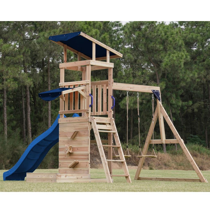 Wielofunkcyjny drewniany Plac Zabaw Malik AXI A030.502.00 Huśtawki Zjeżdżalnia Wieża Piaskownica do zabawy dla dzieci