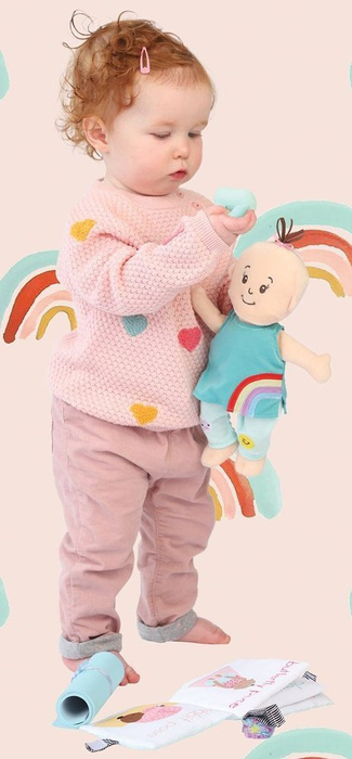 Pluszowa lalka dla dzieci Joga Baby Stella 158400-Manhattan Toy, lalki szmaciane