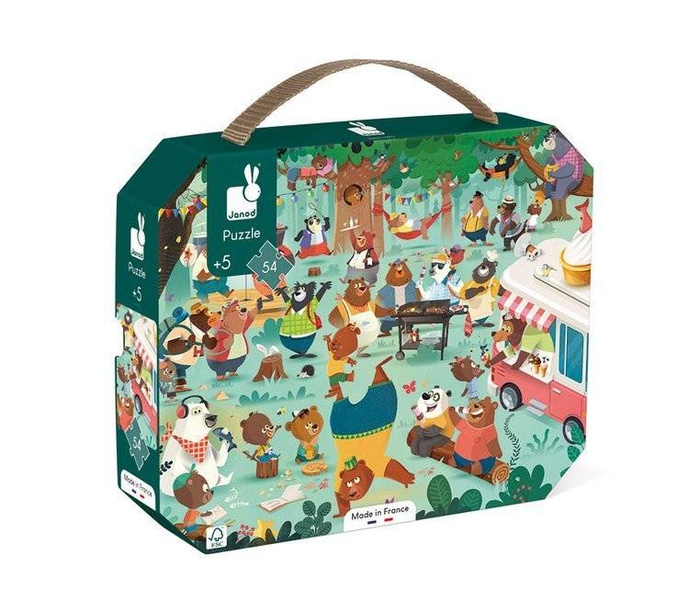 Puzzle w walizce Rodzina misiów 54 elementów Janod J02610
