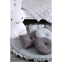 Lniana mata z falbanką denim PN13225-Cotton Sweets, pokój dziecka