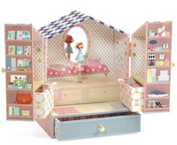 Drewniana szkatułka z pozytywką Butik Tinou DJ06084-Djeco, pozytywki dla dzieci