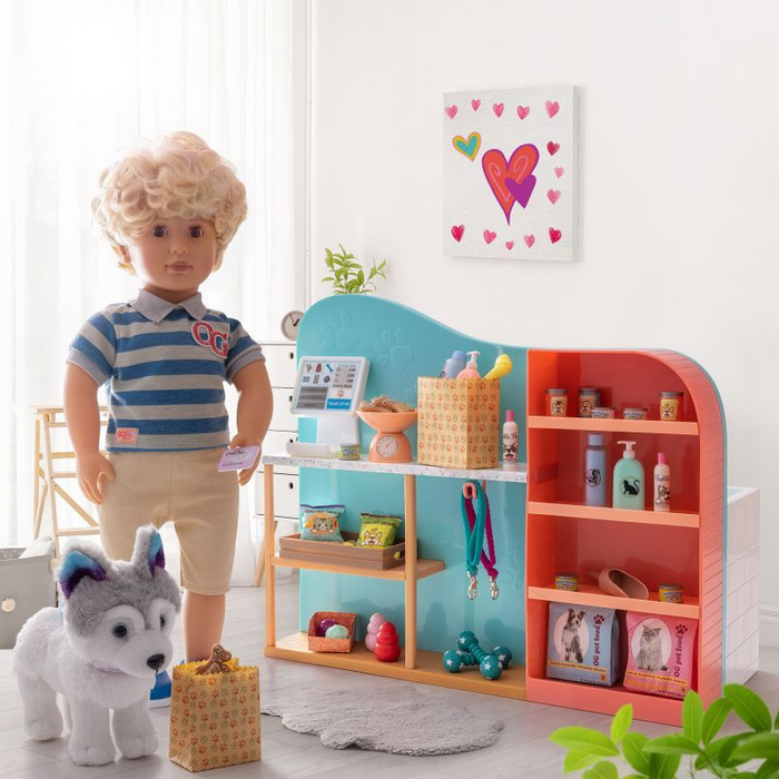 Groomer 2w1 salon pielęgnacji zwierząt i sklep Happy Tails Care Center Our Generation BD35353Z