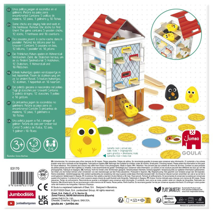 Gra dla dzieci szczęśliwe kurczaczki Goula 53170