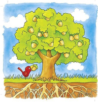 Układanka drewniana na podstawce, Od nasionka do drzewa, Dąb, 57522-goki, puzzle drewniane, edukacyjne