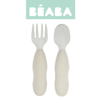 Zestaw pierwszych sztućców ze stali nierdzewnej Velvet grey Beaba 913581