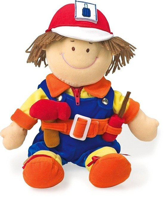 Lalki szmaciane 3szt pielęgniarka strażak i budowlaniec Small Foot 5514 lalki dla dzieci