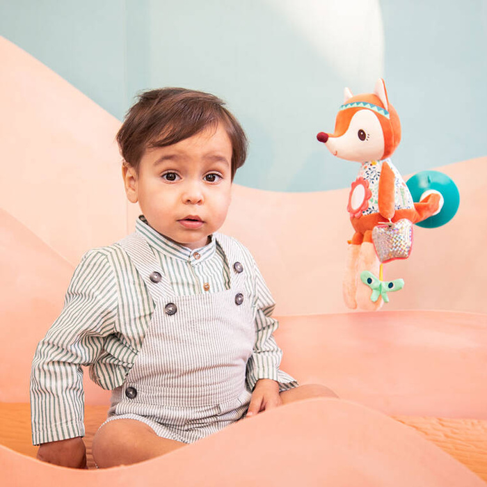 Wielofunkcyjna przytulanka na przyssawce Lisiczka Alice 6 m+ Lilliputiens 83524