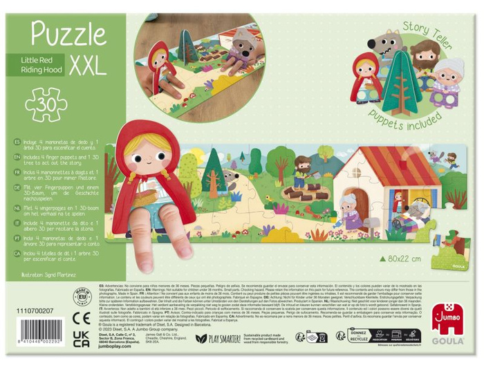 Puzzle dla dzieci XXL Czerwony kapturek Goula 1110700207