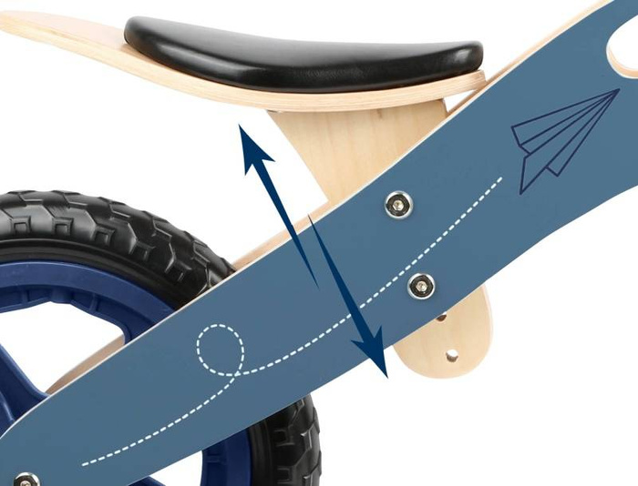 Rowerek biegowy dla dzieci Samolot z papieru z regulacją wysokości 11614-Small Foot, rowerki bez pedałów