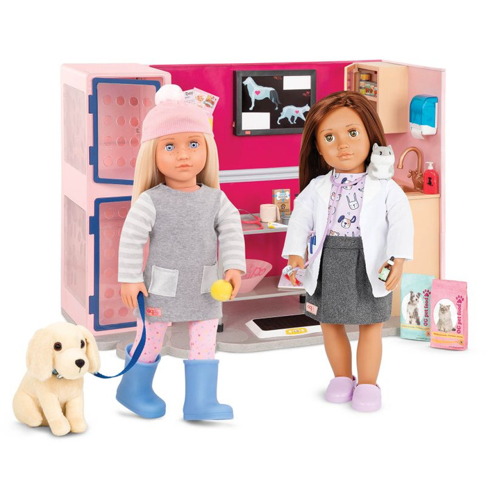 Lecznica weterynaryjna z wyposażeniem Healthy Paws Vet Clinic Our Generation BD35140Z