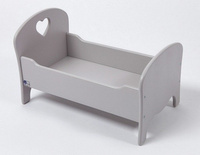 Drewniane łóżeczko dla lalek. Serduszko - akcesoria dla lalek