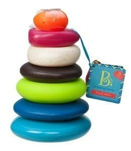 Tęczowa układanka na palikach dla dzieci, BX1372-B.Toys, zabawki edukacyjne dla dzieci