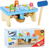 Wbij ptaszka - przebijanka z młotkiem, 5807-small foot, zabawka drewniana