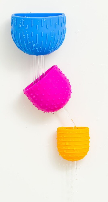 Silikonowe kubeczki z przyssawkami do kąpieli Oomplz Mobi OOMP1 zabawki do wody