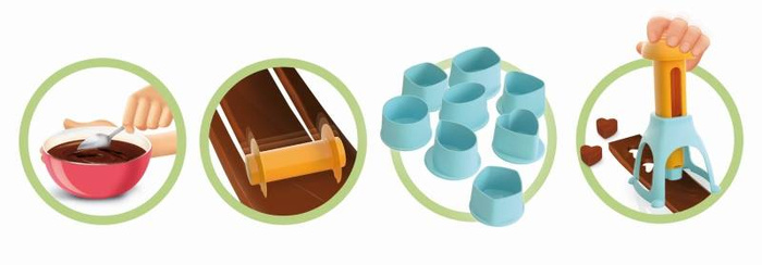 Szef kuchni - CZEKOLADA 7166-Buki, zestaw małych kucharzy do zabawy w domu