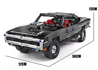 Klocki konstrukcyjne Mould King 13081 realistyczny Model Dodge Charger R/T Muscle Car RC 1:12 - 1098 elementów