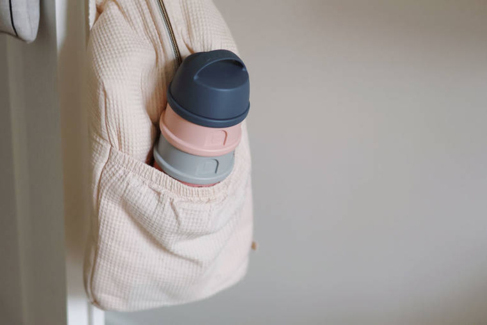 Pojemniki na mleko w proszku 4 komory mineral grey pink Beaba 911712