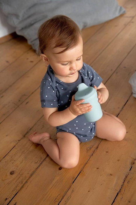 Kubek z dziubkiem i silikonową pokrywką Little Chums Pies 1310061524-Lassig, kubki dla dzieci