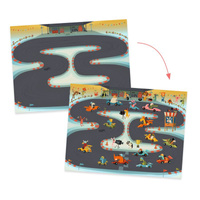 Zestaw artystyczny z kalkomanią Pojazdy Djeco DJ09357