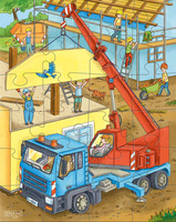 Puzzle dla dzieci Prace na budowie HB305469-Haba, puzzle tekturowe