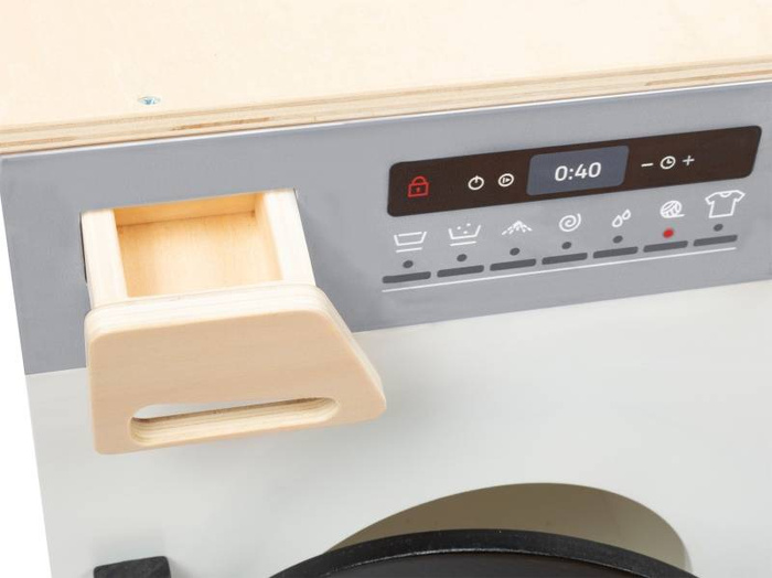 Drewniana kuchnia dla dzieci z pralką Moduły XL 11464-Small Foot, zabawki kuchenne