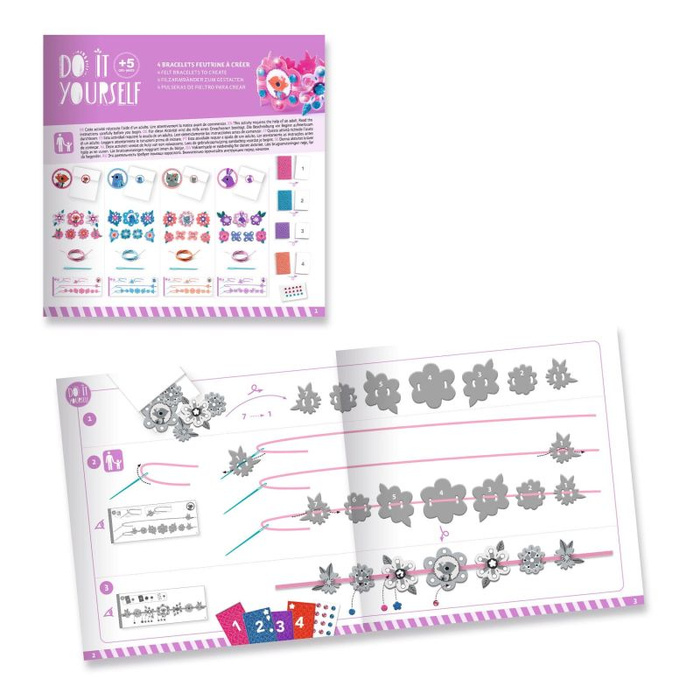 Zestaw kreatywny dla dzieci 4 bransoletki przyjaźni Zrób to sam Djeco DJ07938