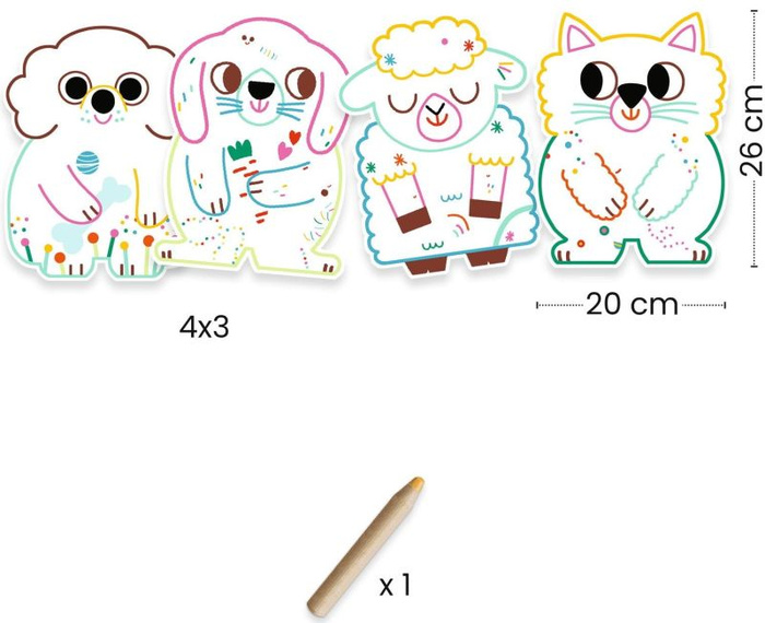 Zestaw magiczne kolorowanki Zwierzęta domowe Djeco DJ00061