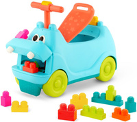 Jeździk dla dzieci hipopotam z klockami Locbloc Hippo B.Toys BX2312 zestaw interaktywny