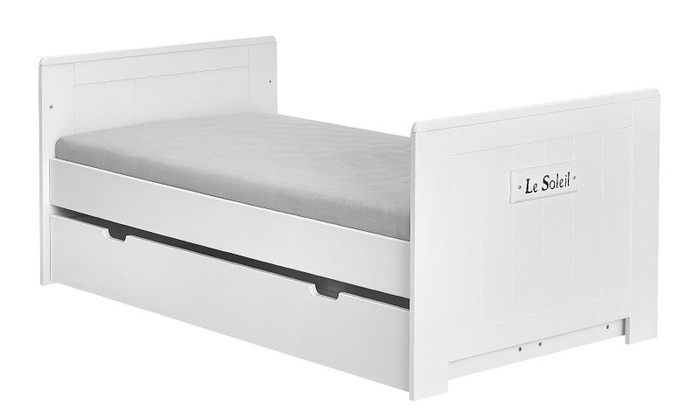 Biała kolekcja Pinio Marsylia MDF, zestaw mebli do pokoju dziecięcego IV