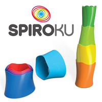 Kolorowe klocki cylindryczne do układania Wieża SpiroKu Fat Brain Toys FA318-1