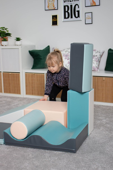 Klocki piankowe IGLU Soft Play Discoverer pastelowy SET_34_02 domowy plac zabaw