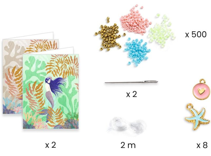 Zestaw do tworzenia bransoletek przyjaźni Syrenka Djeco DJ00013 – zabawy kreatywne DIY