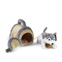 Pluszowy piesek Husky 13 cm w otwieranym transporterze Rappa 209756