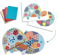 Zestaw artystyczny 6 w 1 Zwierzęta i ich domki Djeco DJ09293