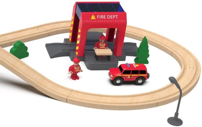 Drewniana kolejka ósemka Straż pożarna