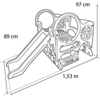 Plac Zabaw FEBER 10247 Activity Center ze zjeżdżalnią 100 cm i ścianką wspinaczkową do aktywnej zabawy dla dzieci