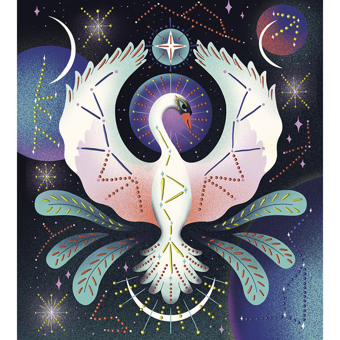 Zestaw kreatywny z farbkami Malowanie kropkami Puentylizm 3D Kosmiczne zwierzęta Janod J09168