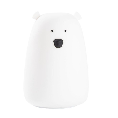 Lampka nocna silikonowa Miś Duży biała Rabbit & Friends 520064W Lampki nocne dla dzieci