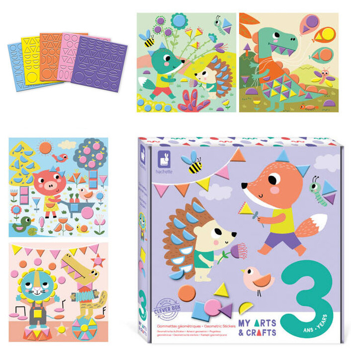 Zestaw kreatywny Naklejki geometryczne My arts crafts Janod J07740