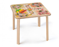Drewniany stolik dla dzieci do gry Chińczyk Owocowe Ludo Erzi 42488